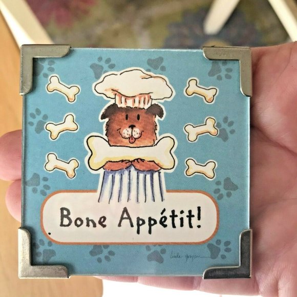 Bone Appetit Dog Magnet Vintage Linda Grayson Christmas Stocking Stuffer… - Picture 2 of 3
